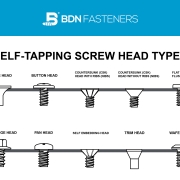 Self-tapping screw head types