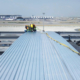 Airport metal roofing structure supported by BDN Fasteners steel stud framing screws
