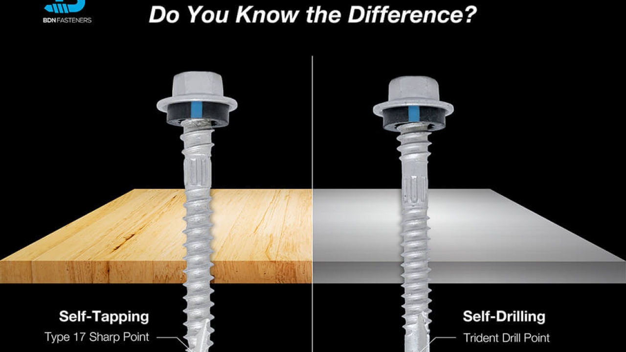 What's the Difference Between Self-Drilling and Self-Tapping Screws?