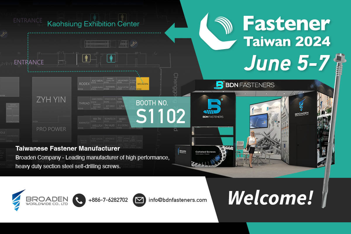 Fastener Taiwan 2024 - BDN Fasteners Booth No. S1102
