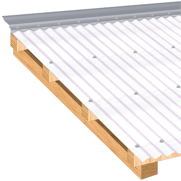 Fixing Polycarbonate Skylight to Timber