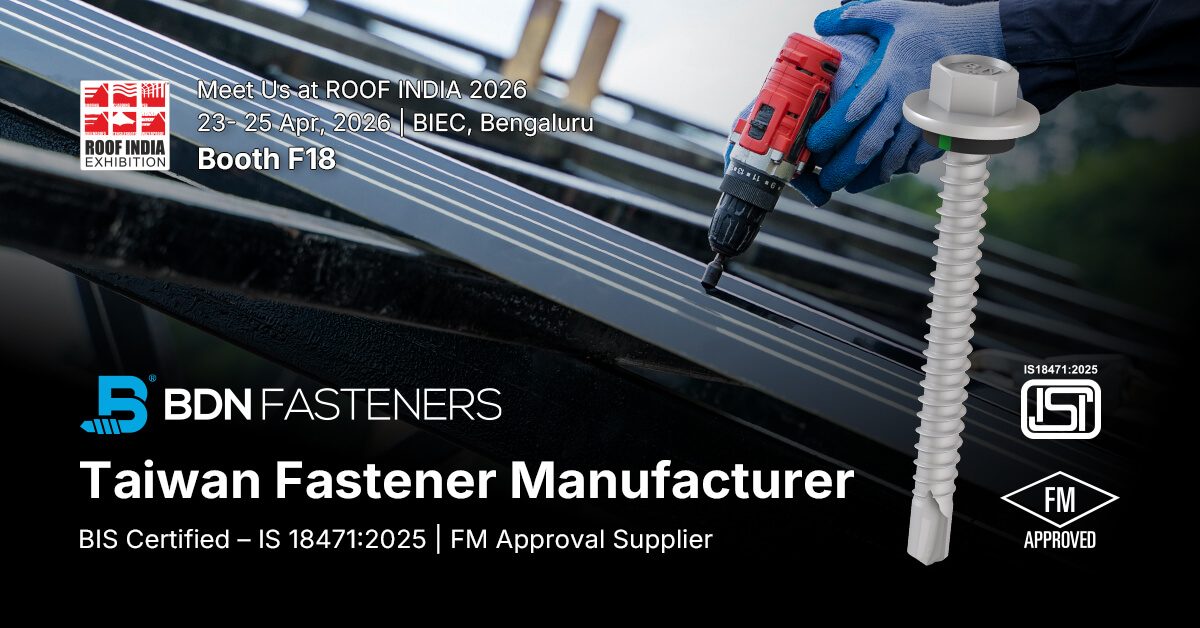 BDN Roof InRoof India 2026 - BDN FASTENERS 01dia 2026 01 Roof India 2026 - BDN FASTENERS 01