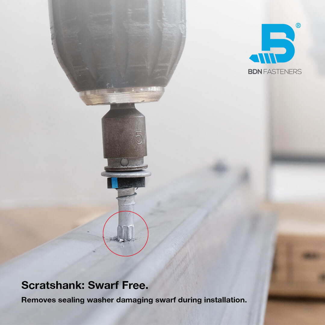 Scratshank: Swarf Free. Removes sealing washer damaging swarf during installation.